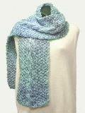 Homespun Cozy Cable Waterfall (Turquoise) Scarf