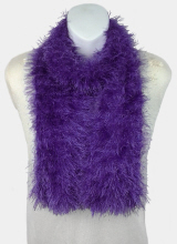Fun Fur Violet Hand-Knit Eyelash Scarf