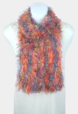 Lion Brand Fun Fur Confetti Hand-Knit Eyelash Scarf