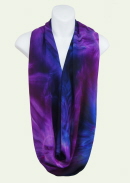 Tie-Dye Infinity Scarf - Purple Black Blue Star-Burst