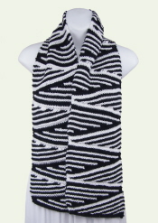 Wedges Zig-Zag Two-Color Scarf