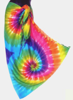 Tie-Dye Sarong - Rainbow - 4 Spirals