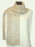 Homespun Cozy Cable Pearl Scarf