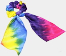 Rayon Light-Weight Rainbow Pony Tail Scrunchie