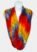Tie-Dye Infinity Scarf - Rainbow Concentric Circles