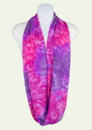 Tie-Dye Infinity Scarf - Pink Purple Splash