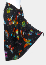 Large Butterfly Sarong - Black
