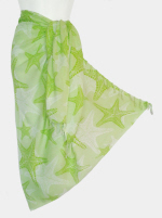 Starfish - Lime Green Print Sarong