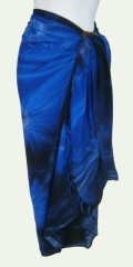 Tie-Dye Sarong - Star-Burst - Blue-Black
