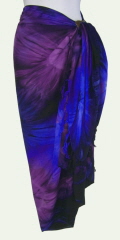 Tie-Dye Sarong - Star-Burst - Blue-Purple-Black