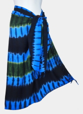 Tie-Dye Sarong - Mantra - Black-Blue-Forest Green
