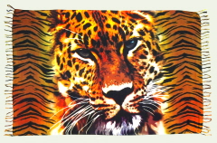 Cheetah's Head Wildlife Print Sarong