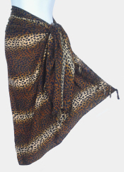 Exotic Two Color Spotted Wildlife Print Sarong
